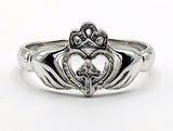 Celtic CTR Irish Claddagh Ring, Silver #193